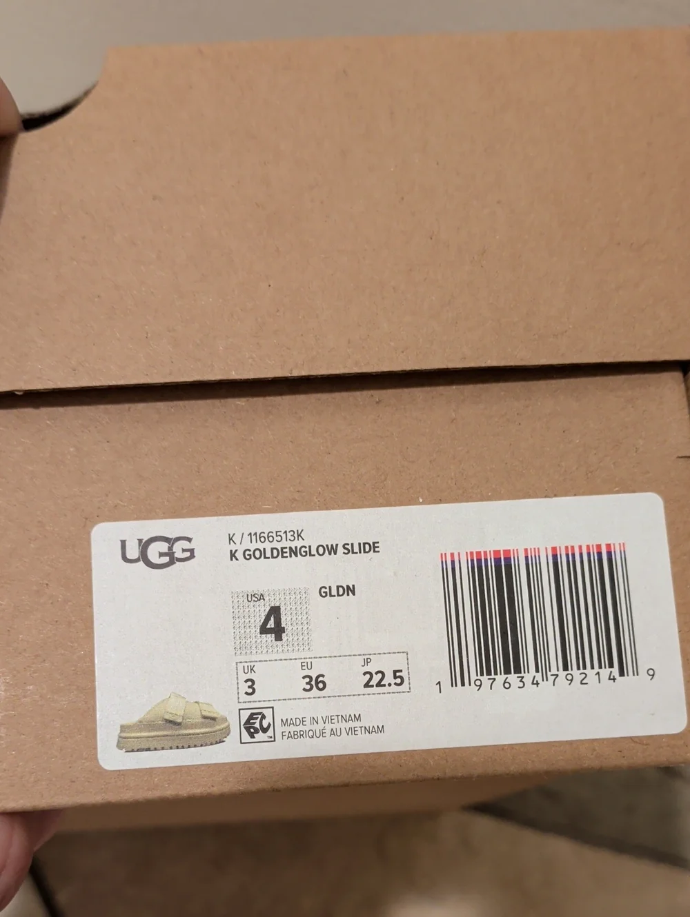 New UGG GoldenGlow Slide sandals